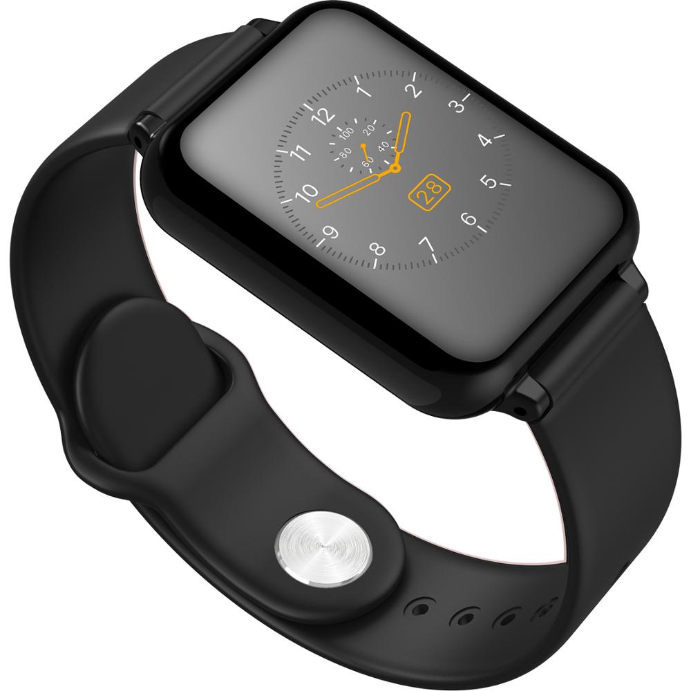 B57 Sport Smart Watch Bloed Zuurstof Meting Monitor Smart Polsband Oxymeter Pulse Onmiddellijk Herinneren Gezondheid Oximeter Horloge: black