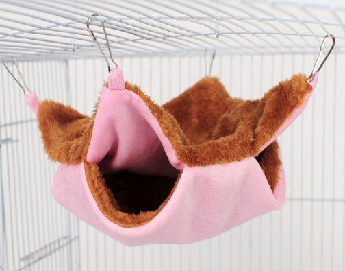Rotte hængekøje kæledyr bur hængekøje hængekøje marsvin lur sæk hamster chinchilla gemmested varm hængekøje til små dyr: C7963- s-pk