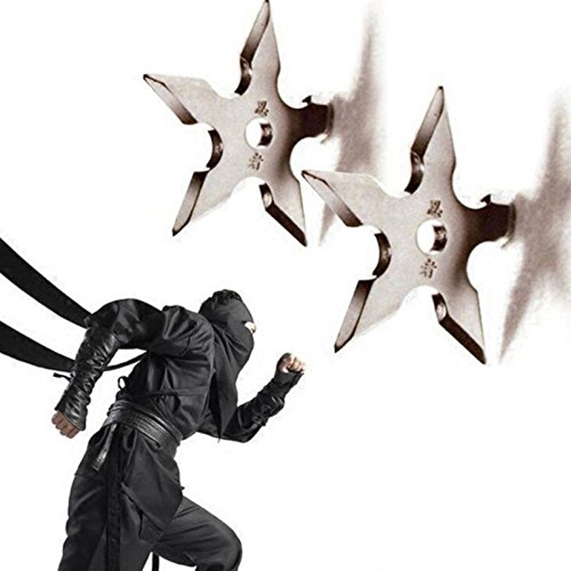 Ganchos de abrigo en forma de estrella Ninja Acero inoxidable gancho de puerta de pared ropa gancho para sombreros titular de la decoración del hogar