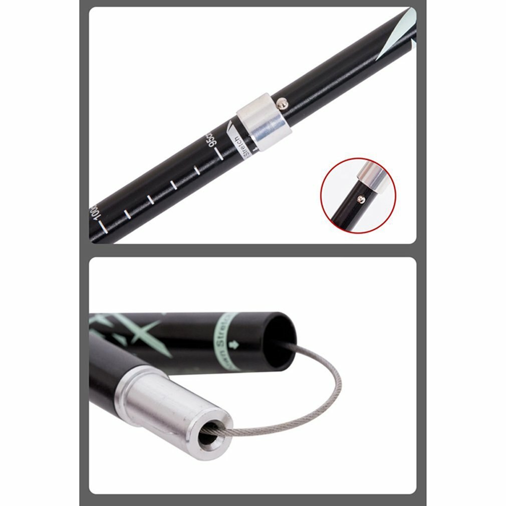 Outdoor Folding Trekking Sticks Nordic Walking Stick Hiking Antishock Adjustable Aluminum Alpenstock
