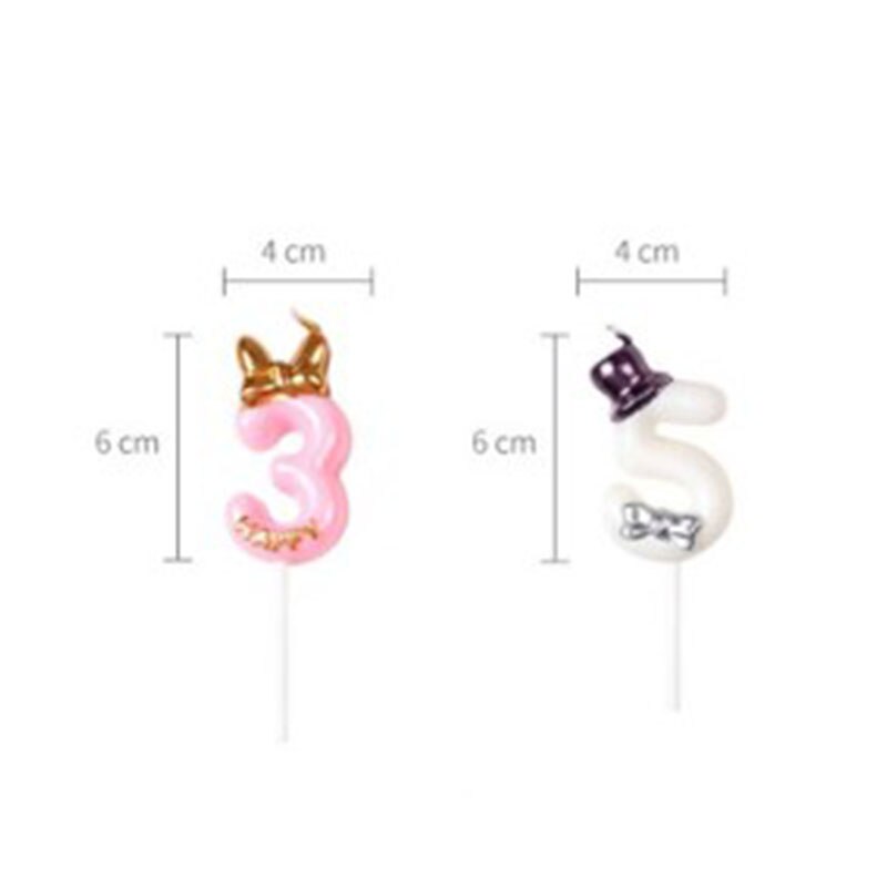 Digital Birthday Candles Big Cake Candles Decoration Smokeless Birthday Number Candle Birthday Cake Decoration
