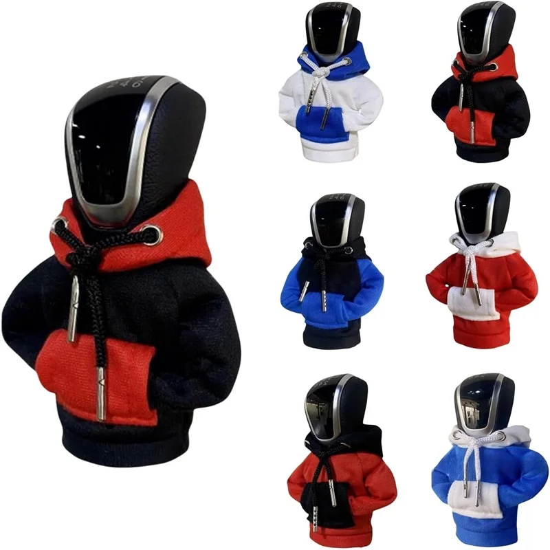 Sudadera con capucha Universal para palanca de cambios de coche, decoración Interior, cubierta con capucha de cambio de marchas, cubierta de cambio, decoración de manija de engranaje, compatible con Manual automático