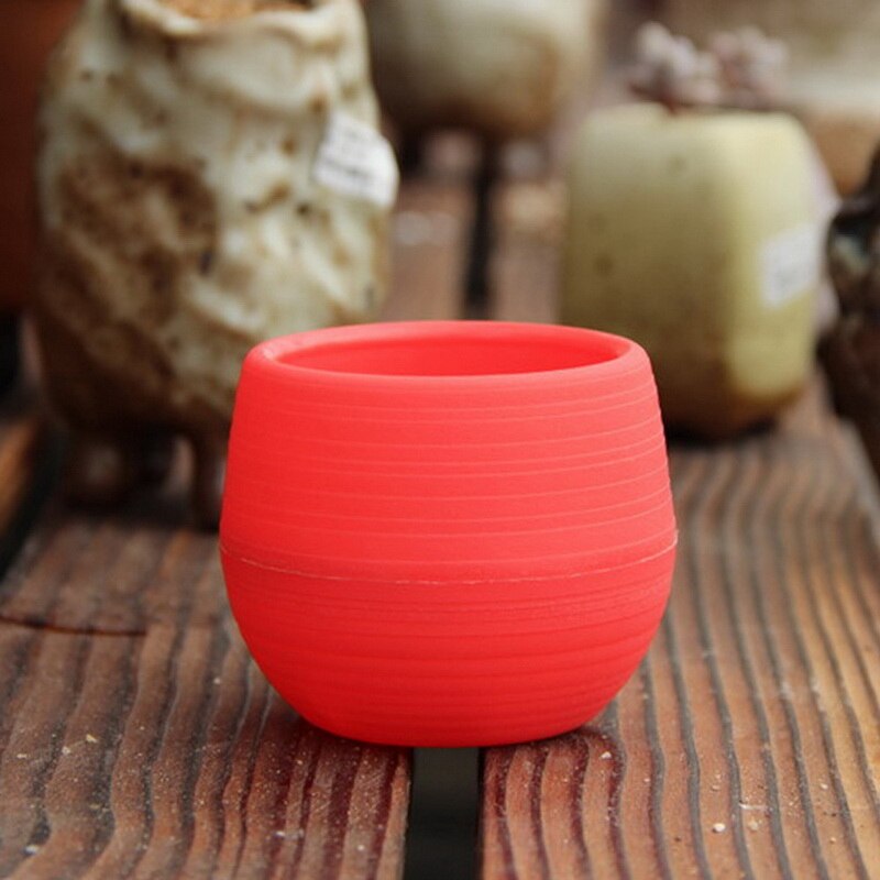 Macetas pequeñas bonitas de plástico para plantas, macetas de flores para suculentas, macetas para interior, hierbas, jardín, hogar: red