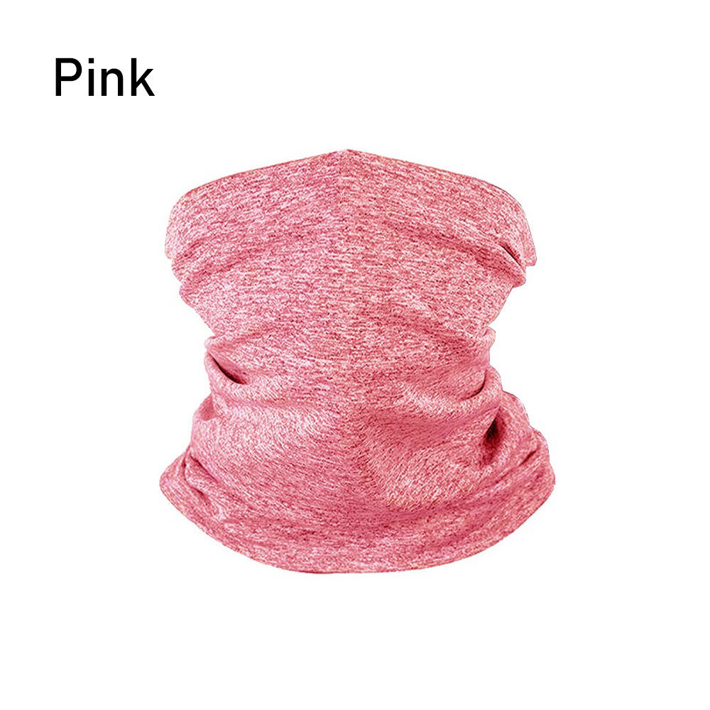 1pc lapsen puhtaan värin maaginen huivi näkymätön tasku puolikasvot kaulasuojus huivi pölytiivis bandana ulkopyöräilyvaruste: Vaaleanpunainen
