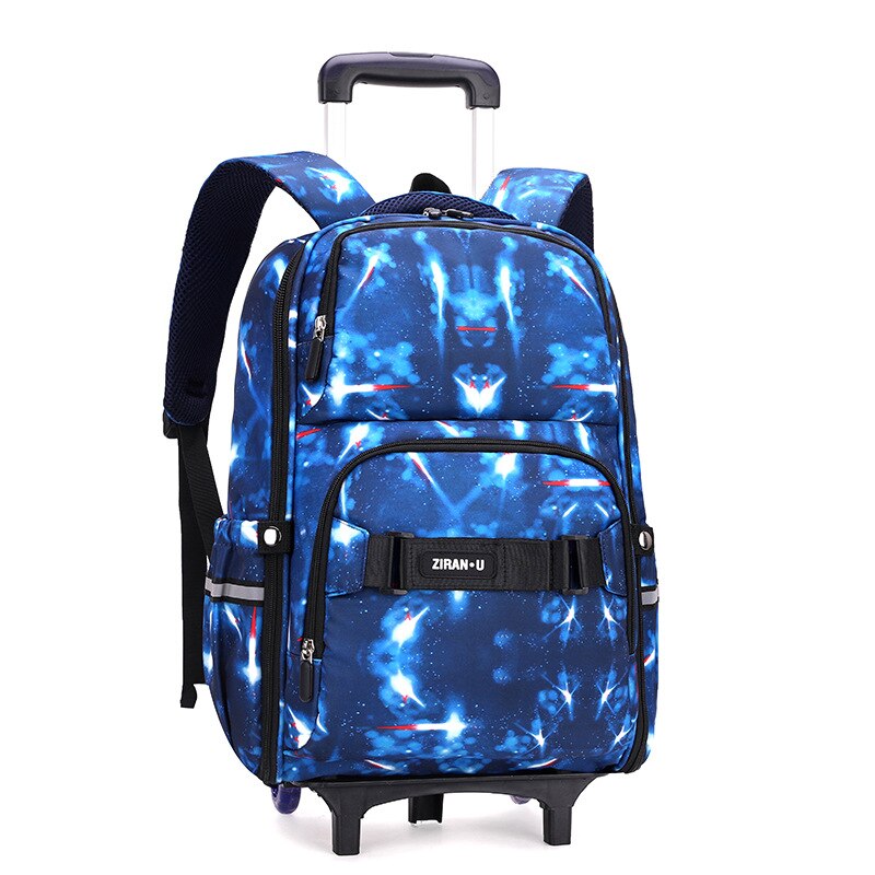 Trolley bagagli borse da scuola per ragazzi ragazze borse da scuola per bambini zaino per bambini Mochilas con zaino per scuola con ruote zaino per bambini: blue