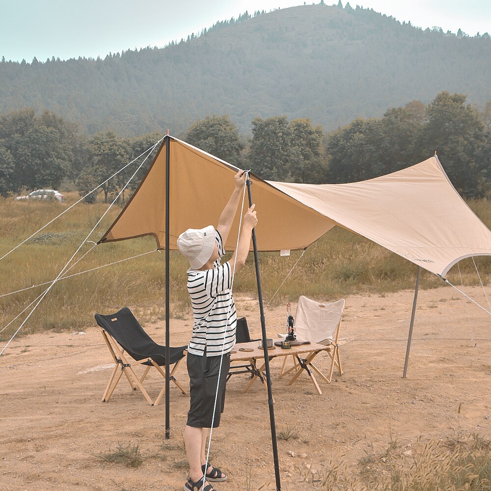 2 pezzi ShineTrip A303 pali telescopici per teloni baldacchino portatile tenda in alluminio regolabile accessori per tende da suola escursionismo da campeggio tutto'aperto