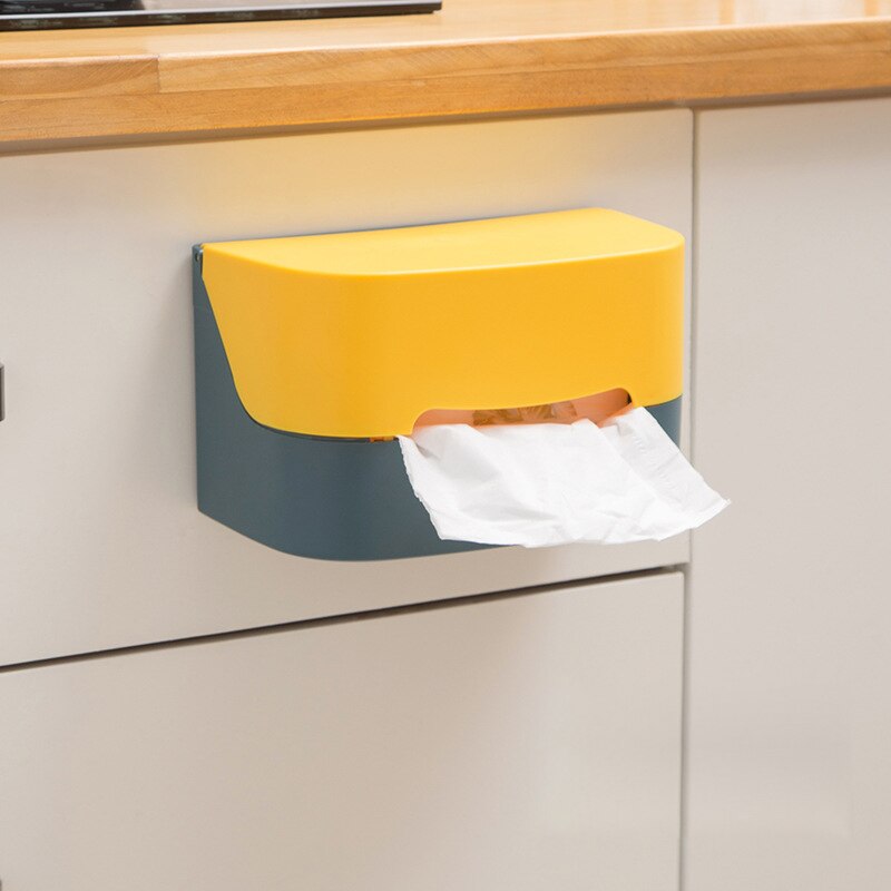 Badkamer Toiletrolhouder Keuken Papieren Tissue Doos Plastic Wc Dispenser Wall Mounted Roll Papier Opbergdoos Gratis Ponsen
