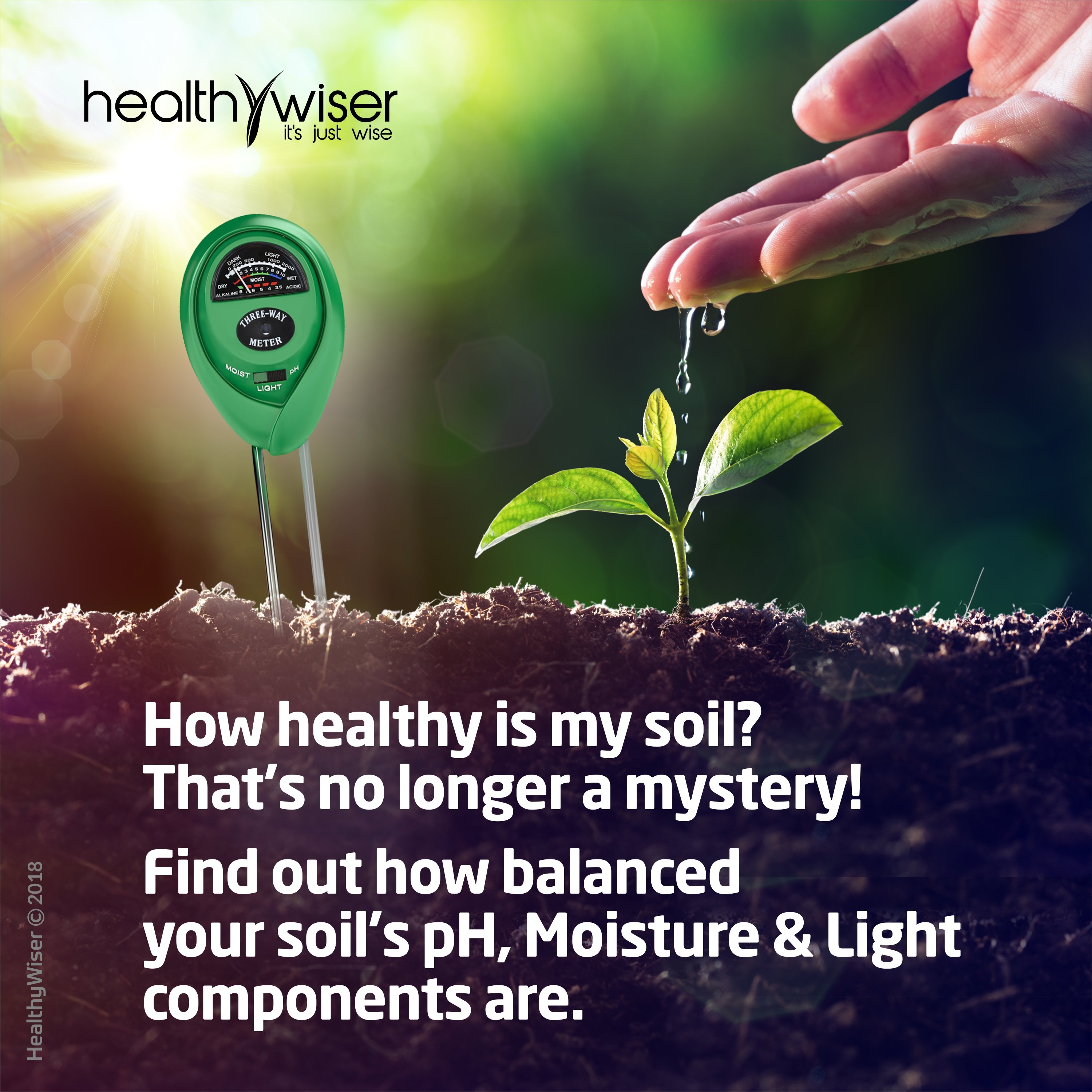 PH Soil Tester Soil Moisture Meter Monitor Sunlight Temp Testers Acidity Alkali Test Tool Garden Plant Thermometer Hygrometer