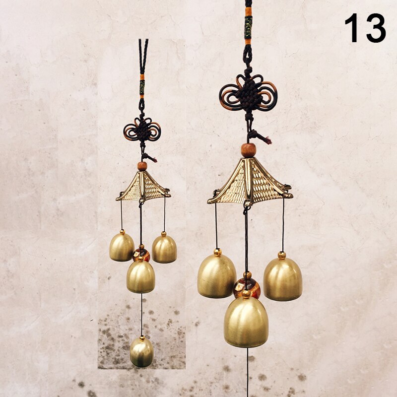 1Pcs Antique Wind Chime Copper Yard Garden Outdoor Living Decoration Metal Wind Chimes Outdoor Chinese Oriental Lucky Metal: A13