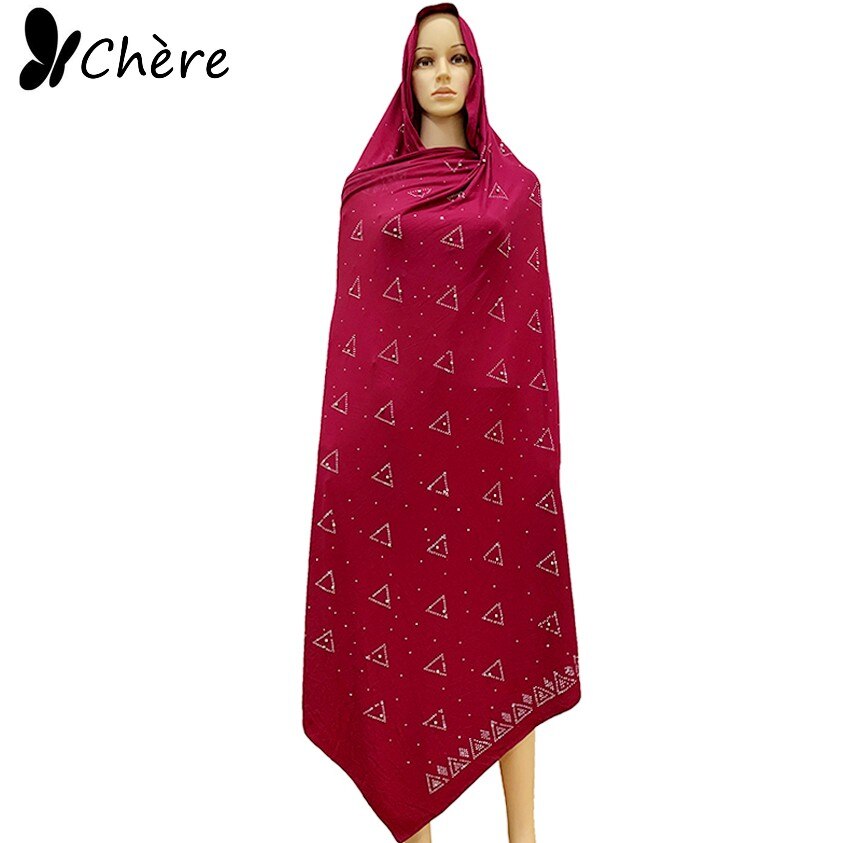 Foulard africain en dentelle de coton doux, écharpe africaine de , écharpe à pierres, écharpe à perles pour châles, pour femmes musulmanes BM991