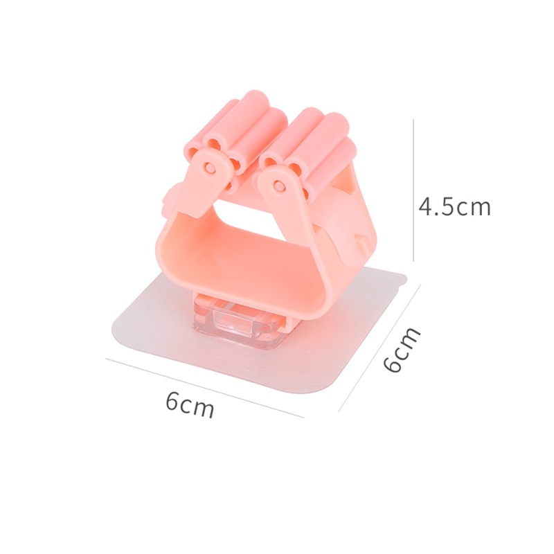 Mop Broom Holder Wall Mounted Mop Holder Household Adhesive Storage Broom Hanger Mop Hook Racks Kitchen Bathroom Organizer