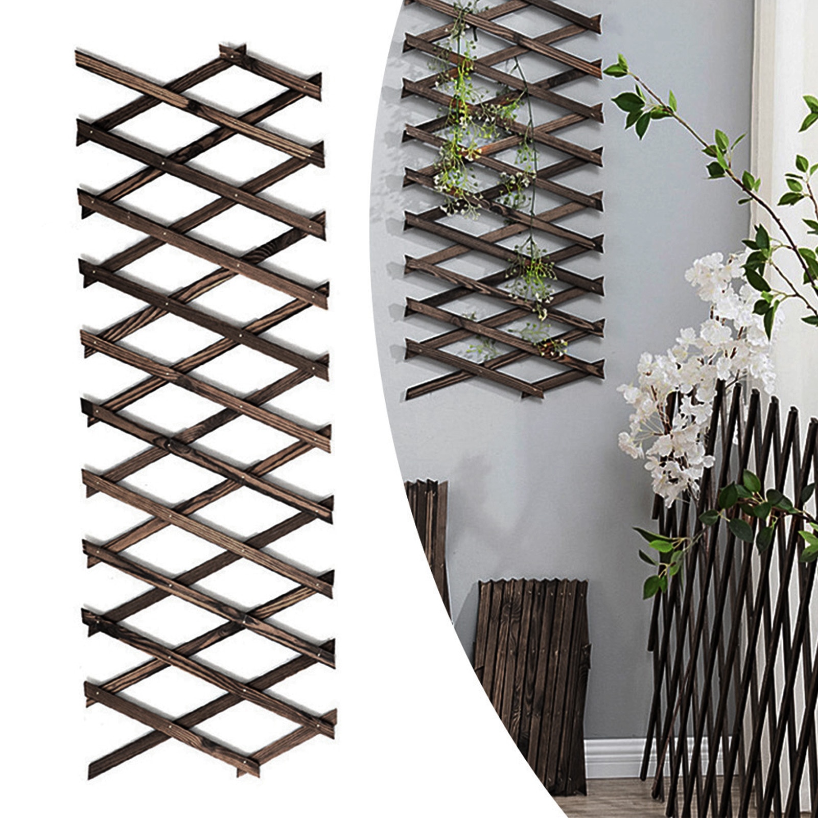 Extra Thick Expandable Plant Climb Hanging Frame Trellis Plant Support Fence Indoor Air Plant Vertical Rack Wall Decor