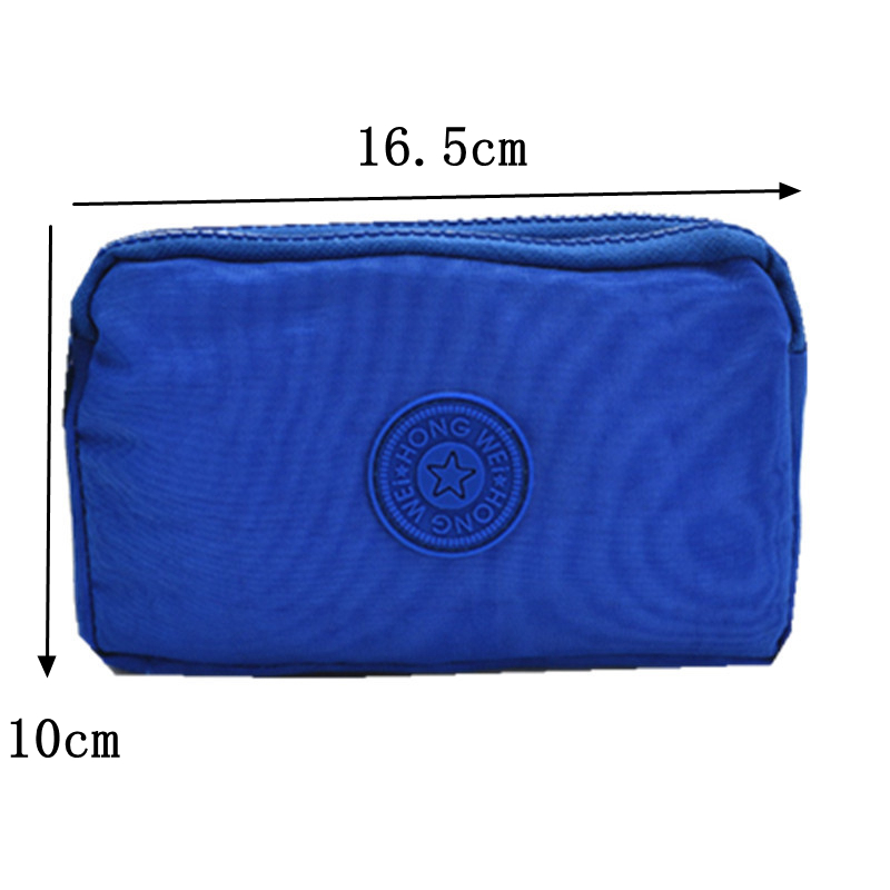 Women Canvas Wallet Clutch Bag Lady Coin Purse Phone Bag Three-layer Zipper Big Capacity Handbag Makeup Bag