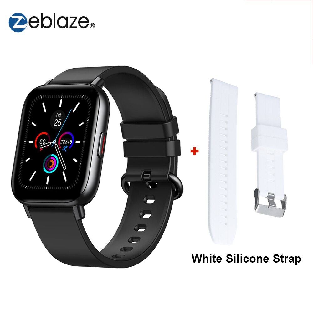 Zeblaze GTS Pro Smart Uhr Bluetooth 5,0 IP67 Wasserdichte Spo2 Ebene Smartwatch Schlaf/Herz Rate/Blutdruck Monitor uhren: Black White Strap