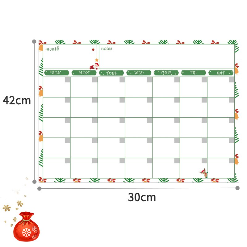 Sletbar magnetisk julekalender tidsplan arrangør planlægning skrivning opslagstavle xmas køleskab klistermærker magneter