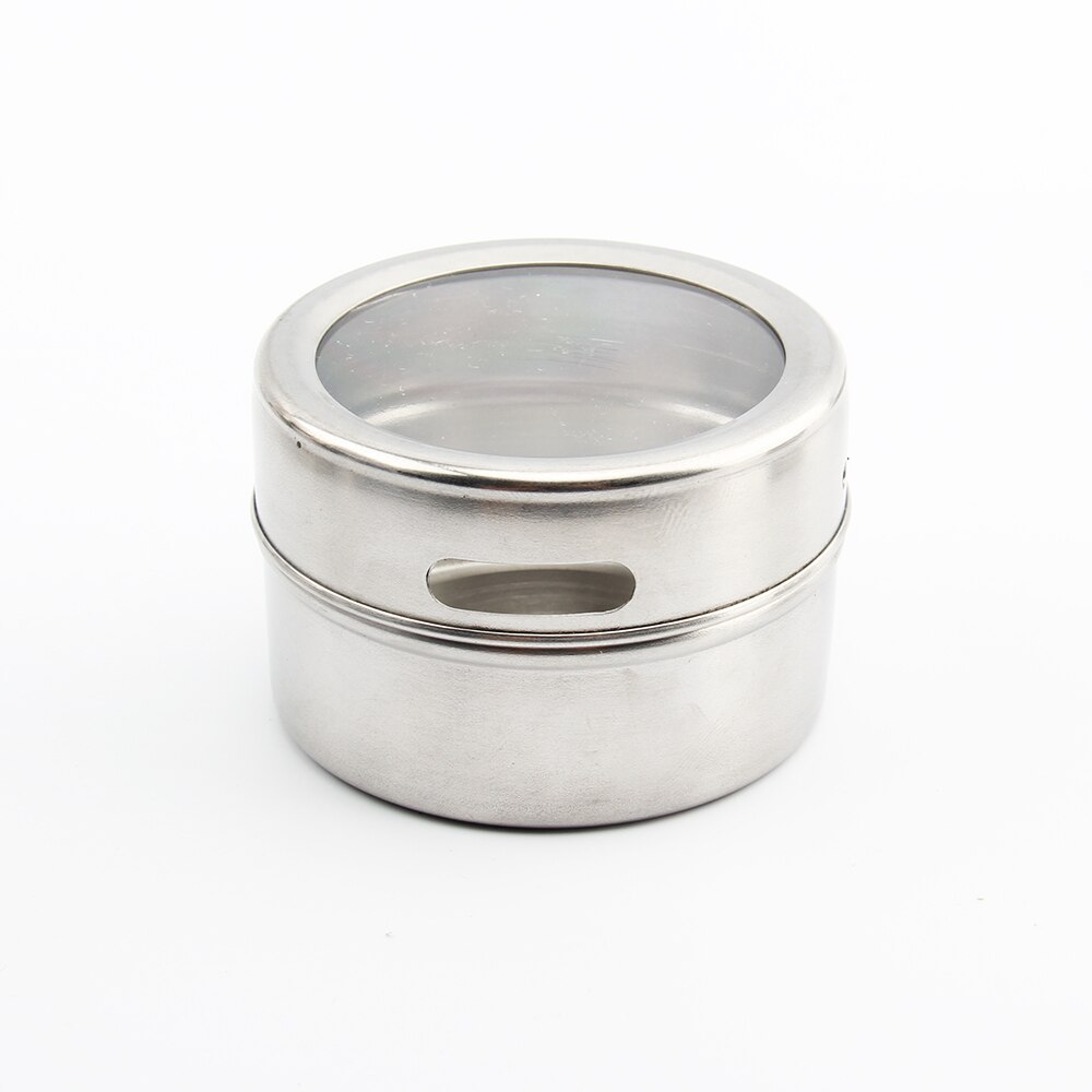 9 Magnetische Spice Blikken Met Plaat Opslag Kruidenrek Set Van 9 Clear Top Deksel En Ziften En Giet Shaker gemaakt Met Rvs