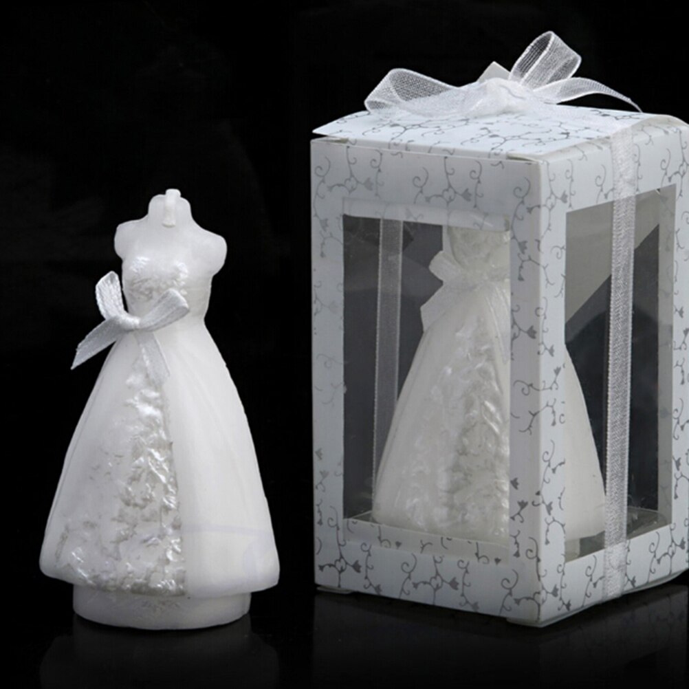 1 pièces nouvelle robe robe Art bougie blanc mariage mariée bougies de mariage fête fournitures décoration de la maison
