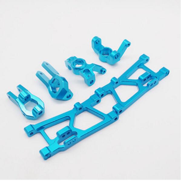 WLtoys K949 10428-A 10428-B 10428-C piezas de repuesto de coche teledirigido metal actualización accesorios brazo oscilante Barra de eje trasero C asiento de dirección: SET 2