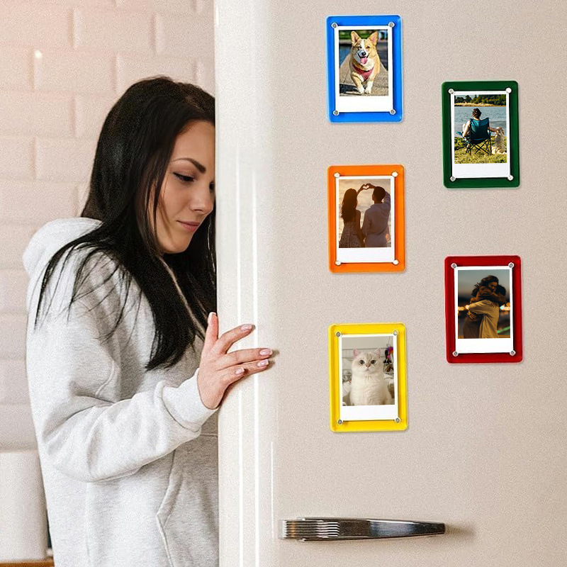 12/20/40 szt. Puste Ramki na Zdjęcia, Wkładane Magnesy na Lodówkę, mini Magnetyczne Ramki na Zdjęcia na Lodówkę, 2x3,03 cala