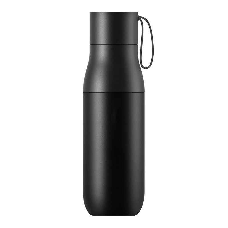 Bouteille Thermos en acier inoxydable de 400ml, Rechargeable par USB, avec affichage de la température, flacon à café sous vide, bouteille d&#39;eau, high-tech: Black