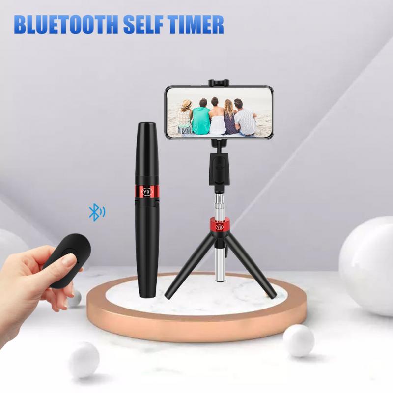 Bluetooth Selfie Stok Statief, 360 ° Rotatie Mini Uitschuifbare Selfie Stok, Met Draadloze Bluetooth Afstandsbediening Voor Huawei Samsung