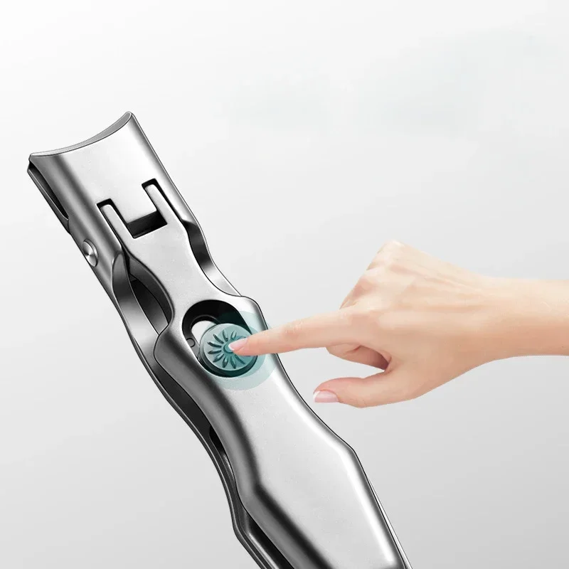 Large Opening Toenail Clipper Stainless Steel Splash-Proof Nail Clipper Portable Dead Skin Removal Cuticle Trimmer Manicure Tool