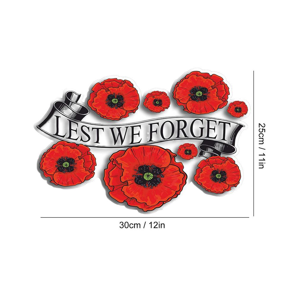 thumbnail image 2 of Remembrance Day Poppy Vinyl Decal Sticker - 10cm - For Car, Van, Wall, Laptop, Window 2 of 6
