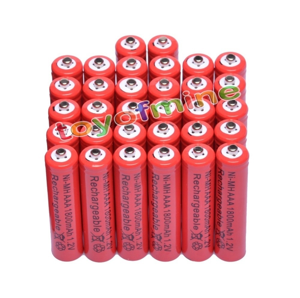 Rechargeable Battery AAA 1800mAh 1.2V NI-MH LED Toys Player Toys Recycling Batteries Mix Colors GTL EvreFire