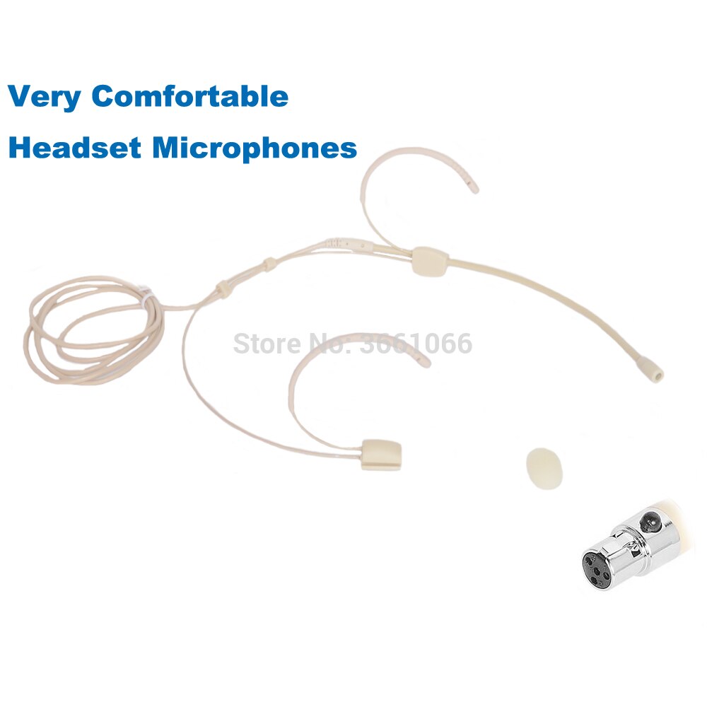 Omidirectional Microdot Headset Microphone For SHURE Wireless System Head-mounted Headworn - Mini XLR Ta4f Connector 4SH-003