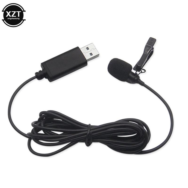 2M Portable Mini Clip-on USB Mic Omni-Directional Stereo Condenser Recording Microphone for Camera PC Laptop Computer