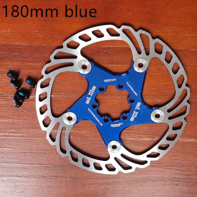 neue MTB 140/160/180/203mm Fahrrad bremsscheibe Straße Schwimm Fahrrad Bremse Sechs Nagel Rabatt für Mountainbike Bremsscheiben: Blau 180mm