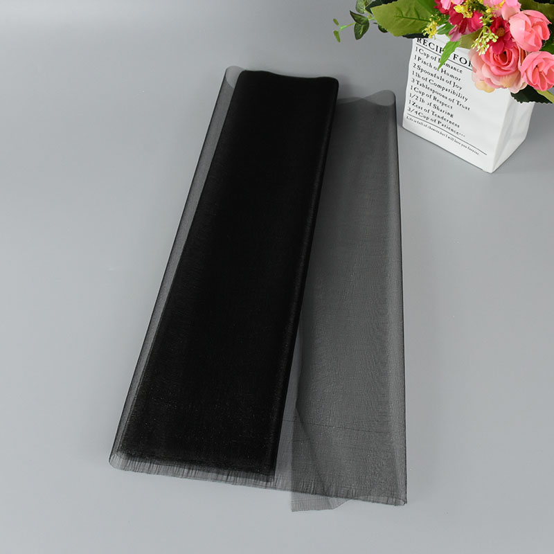 Rollo de tul para decoración de boda, tela transparente de Organza de cristal para fondo de de cumpleaños, fajas para silla de boda, hilo decorativo, 5/10m: L / Castaño