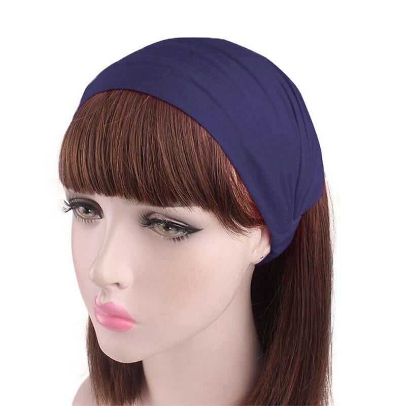 Stof Elastische Yoga Hoofdband Effen Kleur Brede Haarband Voor Vrouwen Yoga Haarband Sport Hoofdband Haar Accessoires