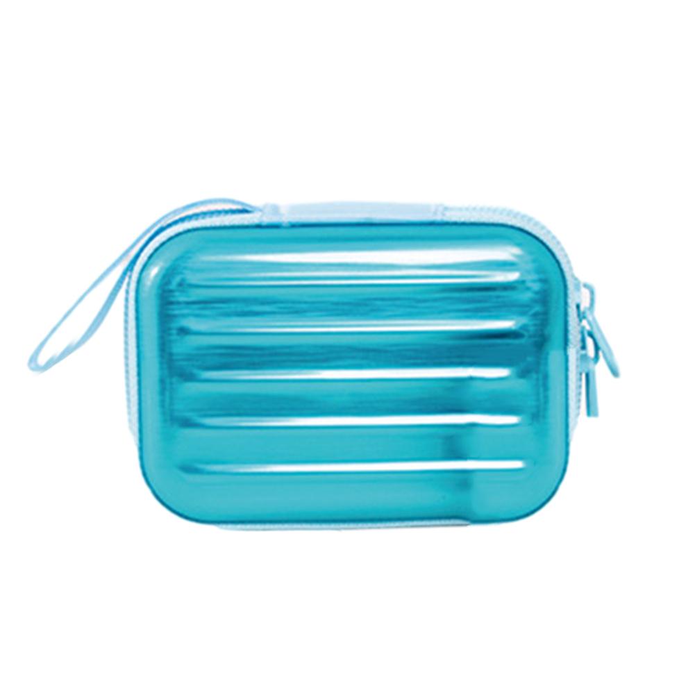 Mallette de rangement d'huile essentielle étui de transport à glissière de voyage pour stocker jusqu'à 12 flacons en verre d'huile essentielle de 1mL-3mL: Blue