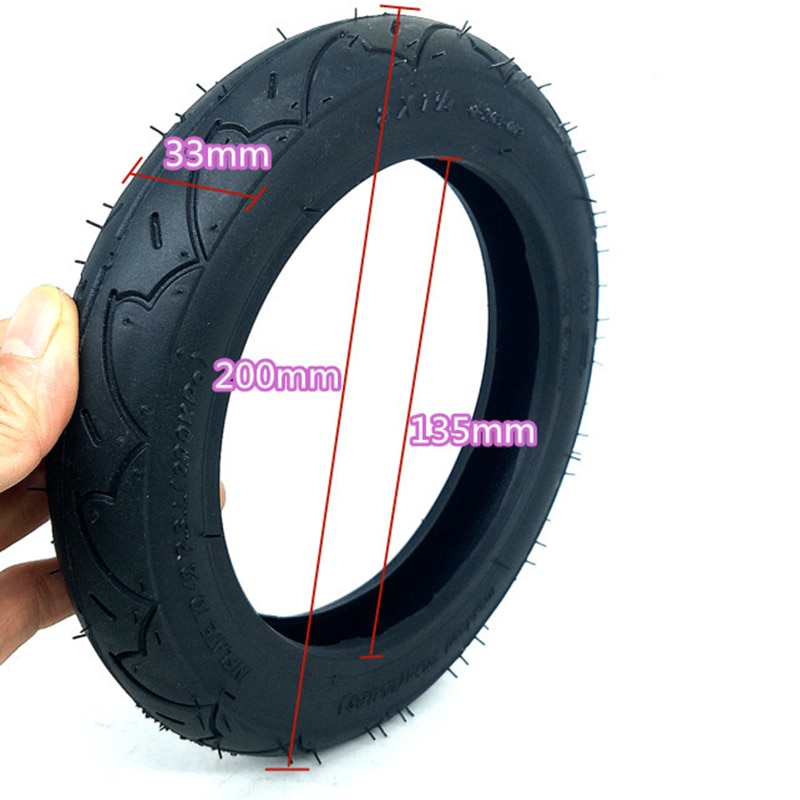 8 Inch Electric Scooter Wheel 200MM 8X1 1/4 Solid Tire Wheel Pneumatic Full Butyl Rubber Inner Tube
