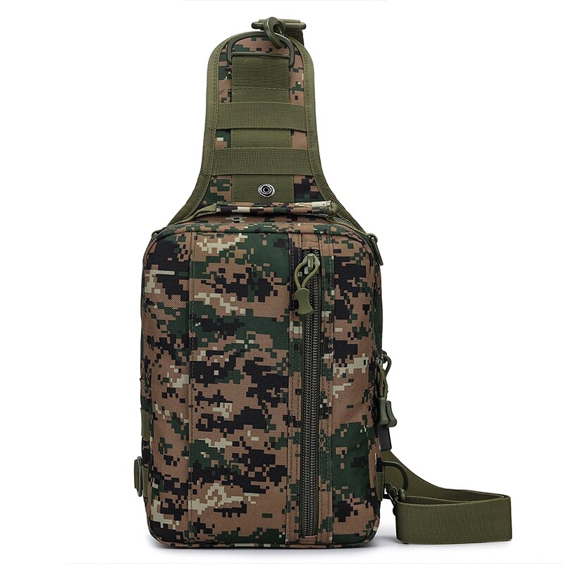 Mannen Messenger Bag Schouder Oxford Doek Borst Tassen Crossbody Casual Messenger Bags Man Usb Opladen Multifunctionele Handtas: Jungle Digital
