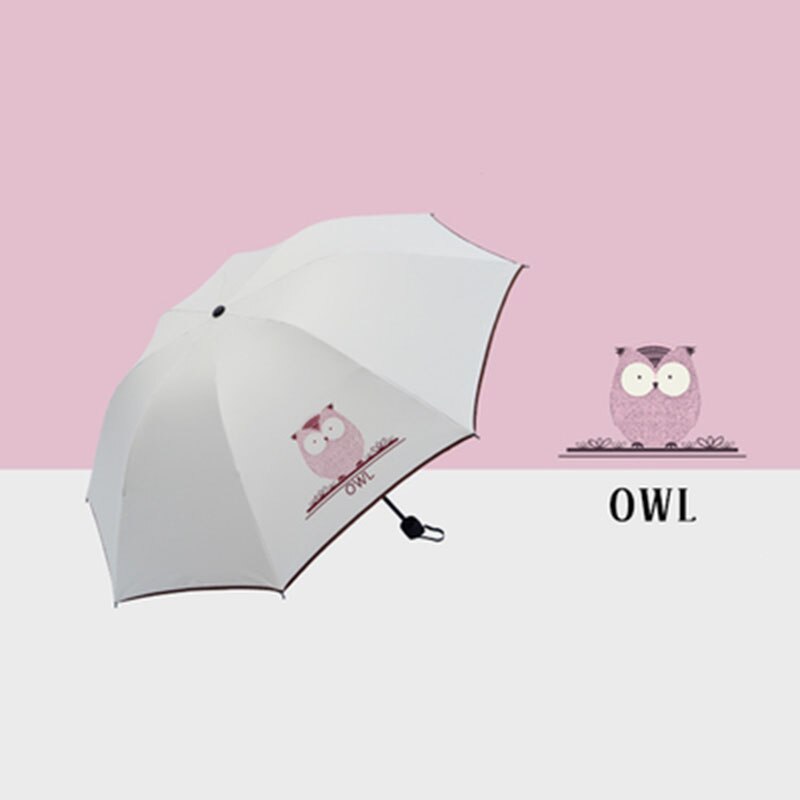 Kind Regen Paraplu Leuke Winddicht Chinese Paraplu Regen Vrouwen Opvouwbare Parasol Tous Mujer Tous Kids Unbrella Ideeën 711: Owl