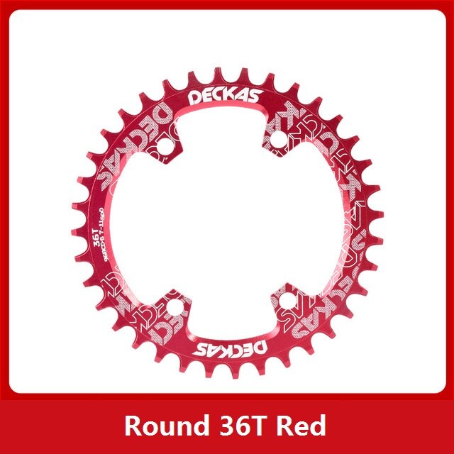 Deckas 96BCD Round / Oval Narrow Wide Chainring 32T 34T 36T 38T Mountain Bike Chainring for SHIMANO XT SLX M7000/M8000/M9000: Round 36T Red