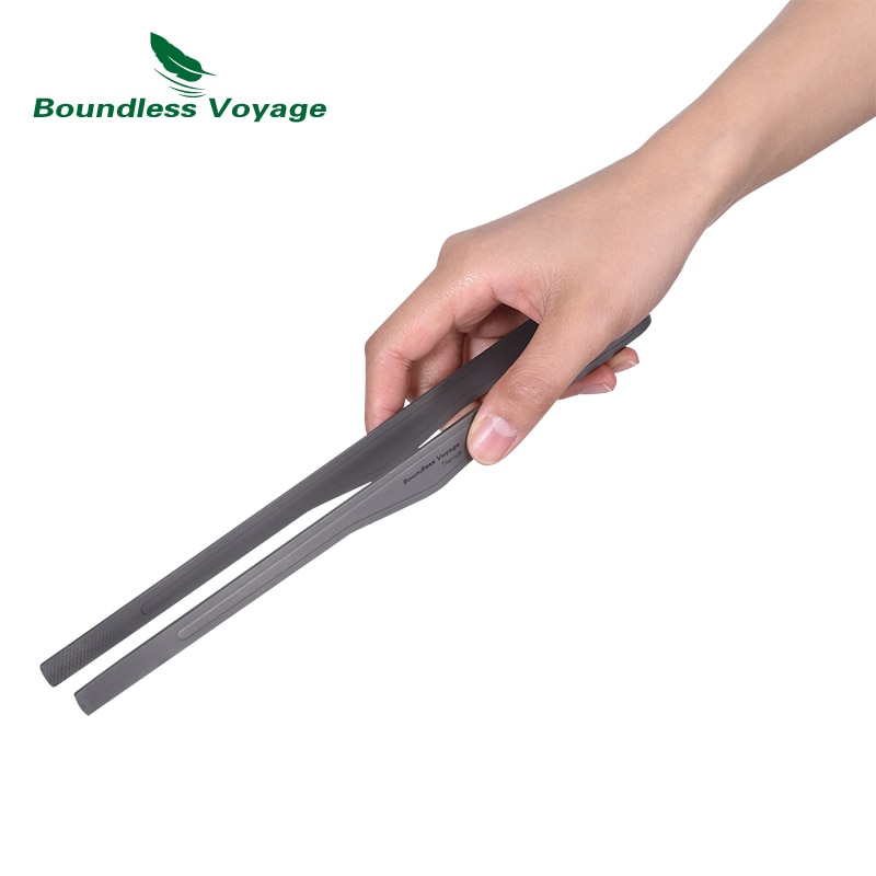 Boundless Voyage Titanium Tea Cup Clip Steak Lid Barbecue Anti-Scalding Clip Tong Tea Tweezer Salad Sugar Ice Food Toast Tongs