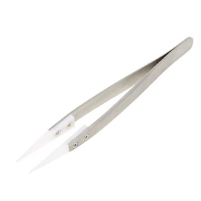 Professionele Rvs Keramische Pincet Hittebestendige Non Geleidende Keramische Wees Tip Diy Tool