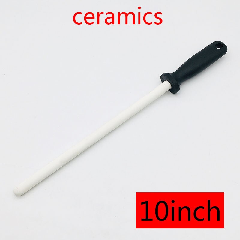 6"/8"/10"/12" Knife Sharpener Sharpening Ceramic Rod ABS Handle Honing Knife Sharpener for Knives Sharpening Steel Musat: 10 inch-A