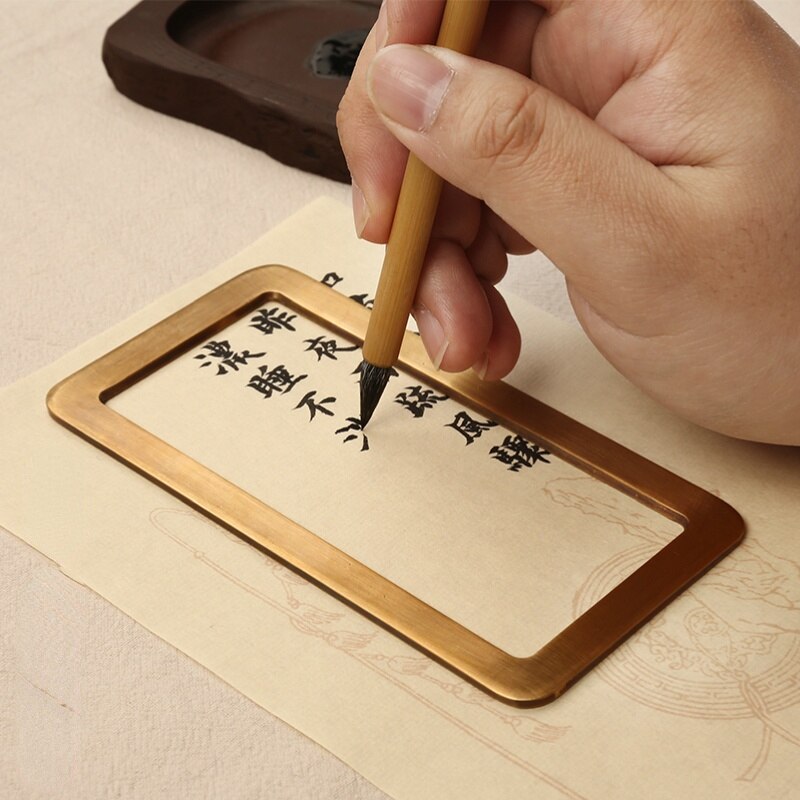 Messing Paperweights Creatieve Student Paperweights Chinese Kalligrafie Schilderen Papier Gewicht Xuan Papier Drukken Papier Gewicht