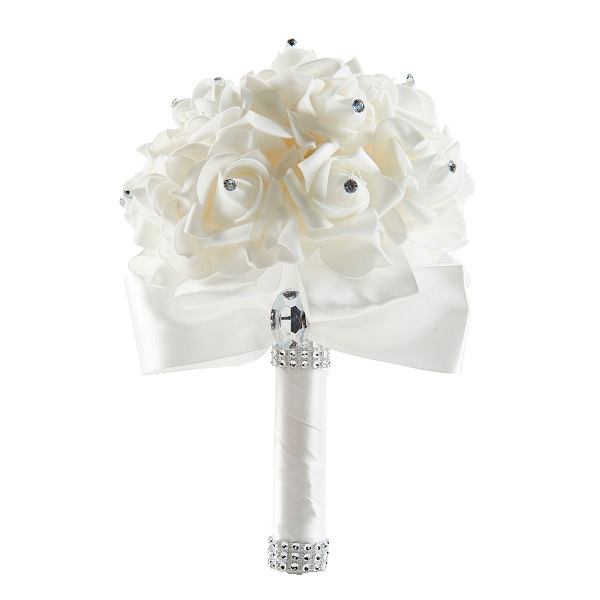Dressv meilleur Rose perlé Bouquet de mariage fleurs plus de couleurs pour les Bouquets de mariée de mariage: Ivory