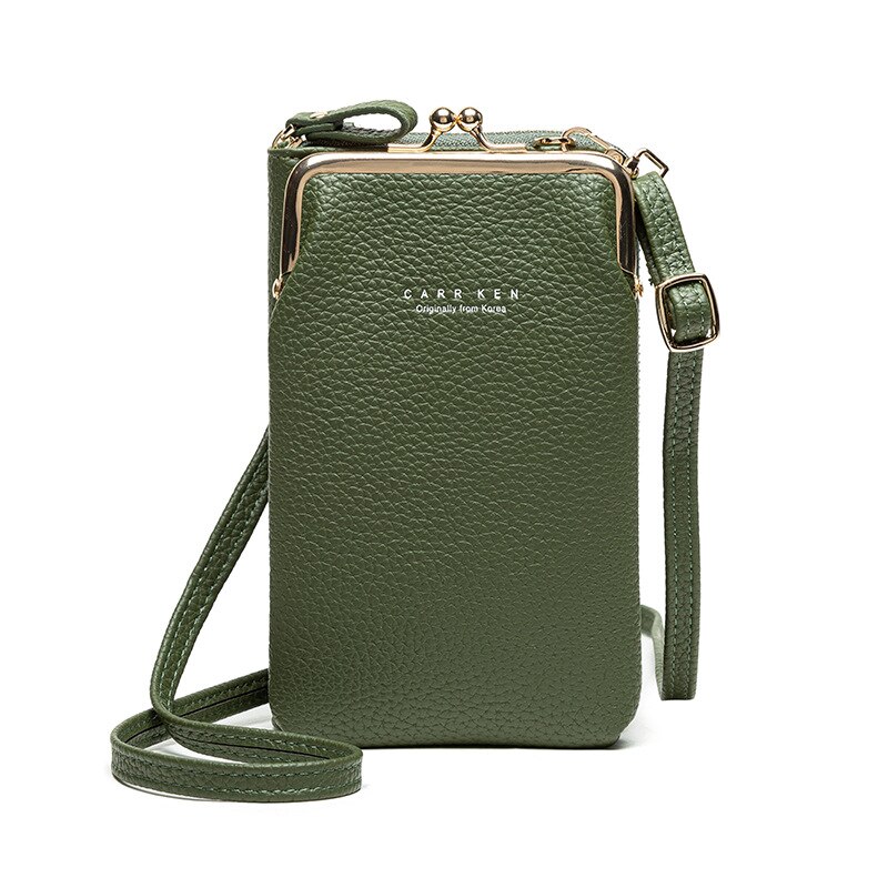 Mode Kleine Crossbody Tassen Vrouwen Mini Pu Lederen Schoudertas Messenger Bag Voor Meisjes Dames Telefoon Purse Card Pocket: Green