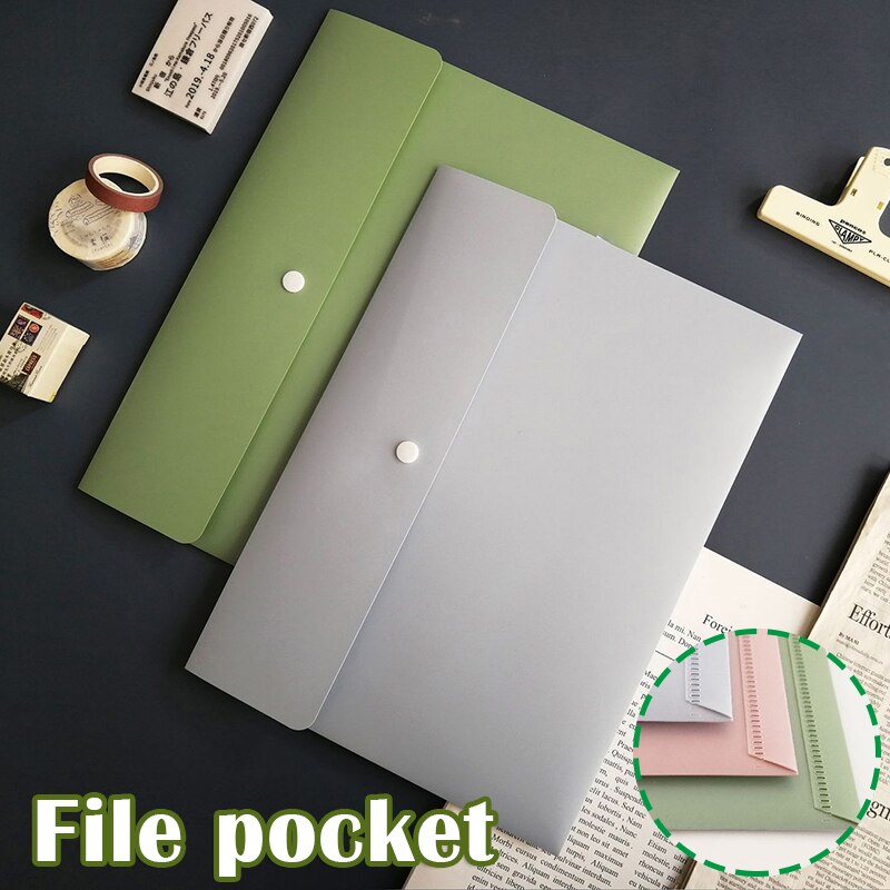 File Folder Organizer With Buckle Blue Green Pink 32x23cm for School Office Student Teacher Organizer With Buckle File Folder