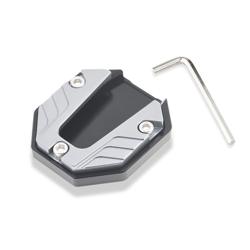 Extensor Universal de soporte para motocicleta y patinete, soporte lateral para pie, placa de soporte antideslizante, Base agrandada: Lavanda