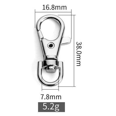 5 stk metallposer stropp spenner hummer lås krage karabinkrok diy nøkkelring bag del tilbehør: 5 d 2 g metallspenne