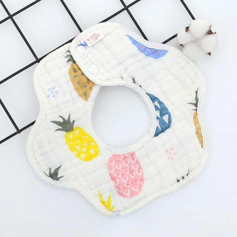 Slabbers 360 Graden Roterende Katoen Slabbetjes Cartoon Print Speeksel Handdoek Gaas Mousseline Katoen Bandana Slabbetjes Jongens Meisjes Voeden Schort: 3