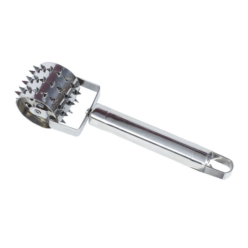 Huishoudelijke Steak Tenderizer Keuken Rundvlees Rvs Rolling Wiel Gereedschap Grenen Biefstuk Vlees Naald Bakken Accessoires Tool: Default Title