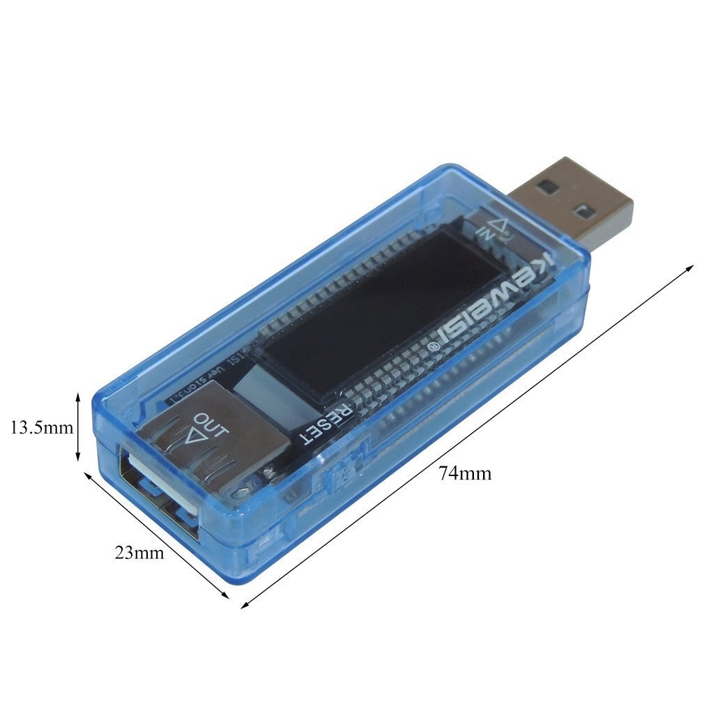 LCD USB Detektor USB Volt Strom Spannung Ladegerät Kapazität Tester Meter Voltmeter Amperemeter Stecker